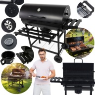 GRILL GRIL OGRODOWY WĘGLOWY POKRYWA POPIELNIK TERMOMETR DUŻY XXL PRZENOŚNY