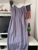 E maxi satynowa NEXT STALOWA ARTYSTYCZNY KRÓJ