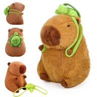 MASKOTKA KAPIBARA Z PLECAKIEM ŻÓŁWIK PLUSZOWY PLUSZAK PRZYTULANKA 25CM