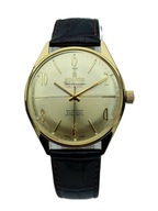ZŁOCONY MĘSKI ZEGAREK ATLANTIC WORLDMASTER ORIGINAL LATA 70-TE - IDEAŁ