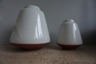 KNABSTRUP KERAMIK WAZONY 2x KOMPLET DANISH DESIGN 20 i 14 cm. PORCELANA