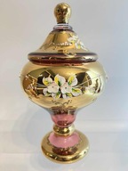 Bomboniera Bohemia kryształowe szkło Czechy piękna duża !