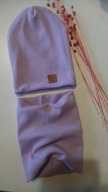 Komplet czapka komin r.52-56 liliowy