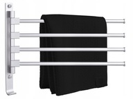 WIESZAK NA RĘCZNIKI ŁAZIENKOWY UCHWYT POCZWÓRNY OBROTOWY ŚCIENNY HACZYK