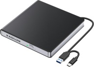 Zewnętrzny napęd CD DVD, USB 3.0, USB C, zewnętrzny napęd CD do laptopa