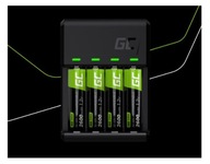ŁADOWARKA DO BATERII AKUMULATORÓW AA AAA USB-C MICRO GREEN CELL NOWA