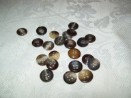 GUZIKI VINTAGE, SZARO-KREMOWE - 22 SZT.