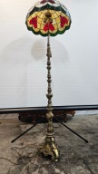 Stara Piękna Lampa Stojąca Mosiądz - Tiffani
