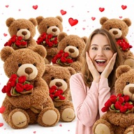 MISIEK NA WALENTYNKI XXL DUŻY PLUSZOWY PREZENT NA WALENTYNKI DZIEN KOBIET