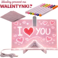 MAGICZNA TABLICA DO RYSOWANIA LED PODŚWIETLANA ŚWIECĄCA DLA DZIECI