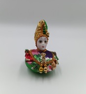 Arlekin pajacyk - igielnik poduszka na szpileczki Zielona podusia przycisk