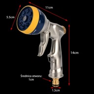 Pistolet zraszający do węża ogrodowego 8 trybów regulacja strumienia