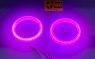 Ring LED COB 2 szt. 63mm różowo fioletowy okrągły pierścień SMD 2835 12V