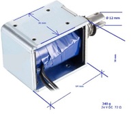 Elektromagnes ciągnący AX010010A 24 V DC 72 Ohm używany. 16-11-5