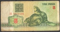 Białoruś - P-3 - 3 rubel - 1992 - seria AЗ - z obiegu