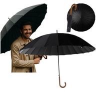 Malatec parasol automatyczny, długi, składany, XL, z pokrowcem czarny