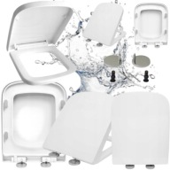 deska WC sedesowa wolnoopadajaca PROSTOKĄTNA 36x42 klozetowa antybakteryjna