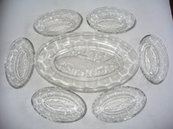 Półmisek + 6 salaterek z rybami PRL