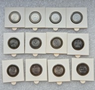 Zestaw monet 10 rubli Rosja. 12 sztuk, każda inna.