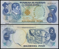 BNB - FILIPINY 2 Piso 1970 A 152619 # P152 # SEAL 2 # PIERWSZA SERIA # UNC