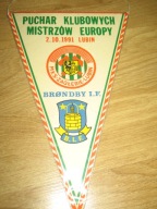 MKS ZAGŁĘBIE LUBIN - BRONDBY I.F. Puchar Mistrzów Europy 1991 proporczyk