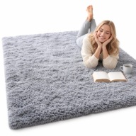 DYWAN DO SALONU DUŻY PLUSZOWY MIĘKKI 120 X 170 FUTRZANY PUSZYSTY SHAGGY