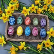 Pisanki wielkanocne kraszanki GĘSIE ręcznie robione ludowy folk unikat 2026