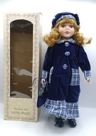 Lalka z porcelany w kartoniku 40cm piękna śliczna kolekcjonerska - vintage