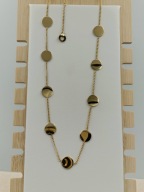 BLUEBERRY NASZYJNIK ZŁOTY STAL CHIRURGICZNA CELEBRYTKA KÓŁKA BLASZKI