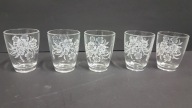 5 x Kieliszki do wódki nalewek szkło art design