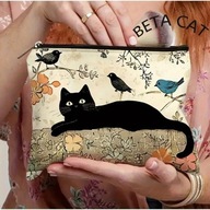 KOSMETYCZKA SASZETKA SZMINKI DROBNE KOSMETYKI ALA PIÓRNIK uroczy kot anime