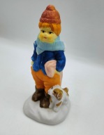 Chłopczyk na zimowym spacerku z pieskiem 13cm