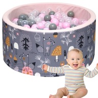 BASEN SUCHY OKRĄGŁY WELOX Z PIŁKAMI 200 KULKAMI 90X40 PIŁECZKAMI KOJEC