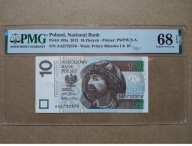 10 zł 2012 seria AA PMG 68 EPQ