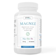 ZMA Magnez+Cynk+B6 WYSOKA DAWKA Mg+Zn+B6 VEGE 120