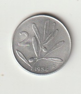 Wlochy 2 liry 1954 stan 1