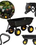 Ogrodowy Wózek Transportowy z Wywrotką Przyczepka Taczka Udźwig 200 kg