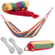 Hamak Ogrodowy DUŻY Turystyczny Wiązany Wiszący XXL 200x80 150kg