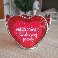 Osłonka witrażowa, lampion na świecę "Serce"