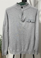 3 Sweter White Stuff cienki popiel stójka z zamkiem kieszeń