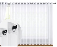 FIRANA GOTOWA BIAŁA WOAL NA PRZELOTKACH 400X250 CM