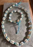 Naszyjnik + bransoletka handmade Muszla Muszelka muszelki kauri