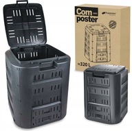 COMPOGREEN KOMPOSTOWNIK 320L mrozoodporny blokada POJEMNIK na KOMPOST MOCNY