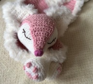 Lisek polarny przytulanka szydełko