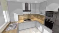 PROMOCJA !!! Projekt wizualizacja 3D kuchni cena za całe pomieszczenie
