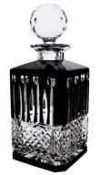 Czarna KRYSZTAŁOWA Karafka do Whisky KD 0,75 l Szlifowane Polskie