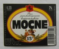 ETYKIETA PIWO MOCNE BAWARSKIE BROWAR KRAJAN NAKŁO ROZLEWNIA REGENT KOŹMINEK