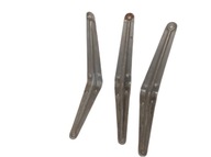 Wspornik do półki ściennej metalowy srebrny 15x20cm 3szt.