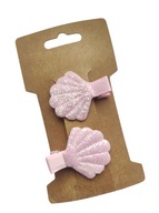 Mini spinki do włosów spineczki muszla muszle muszelka muszelki brokat