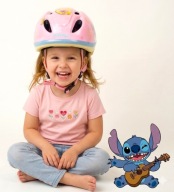 Kask dla dzieci na rower hulajnogę deskorolkę Stitch różowy 3+ Disney lekki